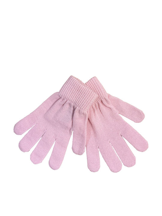 Gestrickte Kinderhandschuhe Rosa