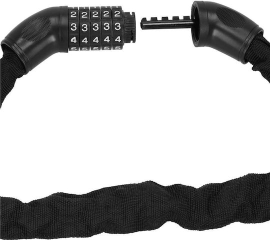 Bicycle Scooter Anti-theft Lock Combination Lock Length 98 Cm Steel Black