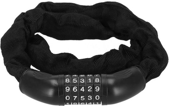 Bicycle Scooter Anti-theft Lock Combination Lock Length 98 Cm Steel Black