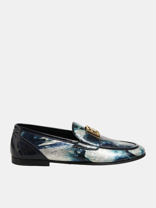Δερμάτινα Ανδρικά Loafers σε Μπλε Χρώμα