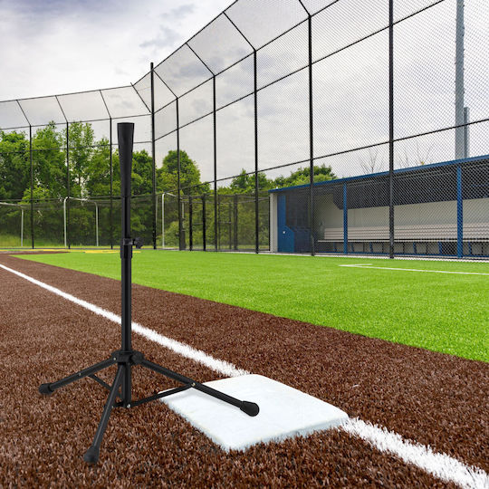 Relaxdays Verstellbarer Baseball-Trainingsständer Schwarz 72 x 32 x 30 cm