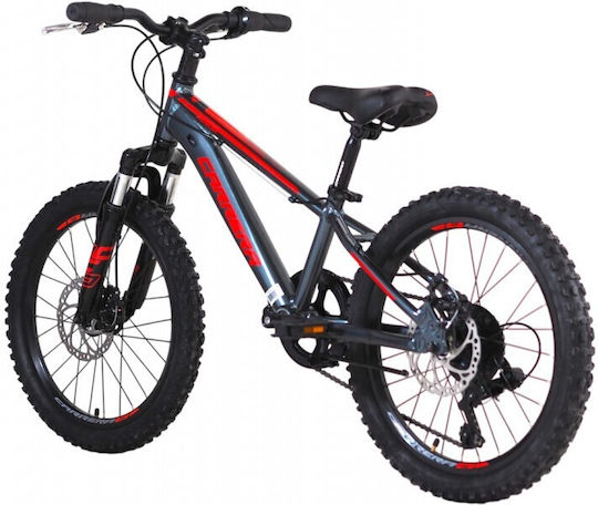 20" Παιδικό Mountain Bike με Δισκόφρενα και Σκελετό Αλουμινίου Γκρι