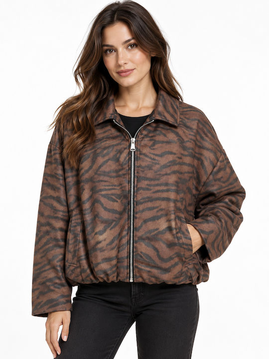 Damen-Bomberjacke Braun