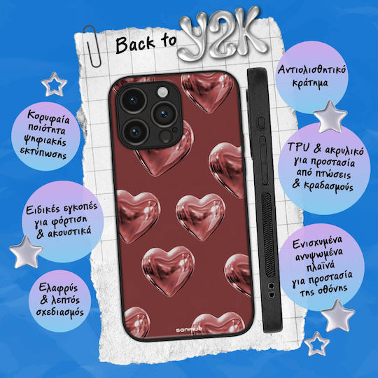 Калъф Sonique Back To Y2k Series OnePlus Nord CE 2 Lite 5G Блестящи Сърца