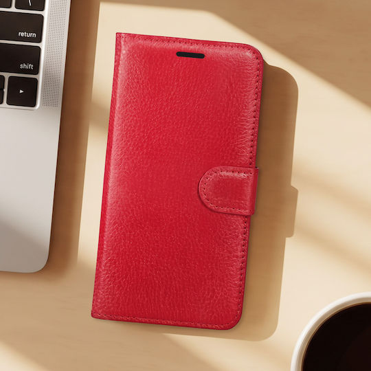Zanaé Wallet Case Redmi Note 17 Pro Max Grained Effect Stand Red