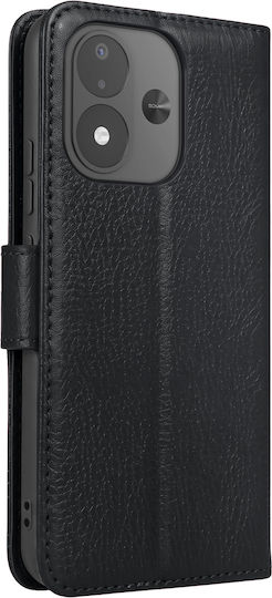 Zanaé Wallet Case Redmi Note 17 Textured Effect Stand Black