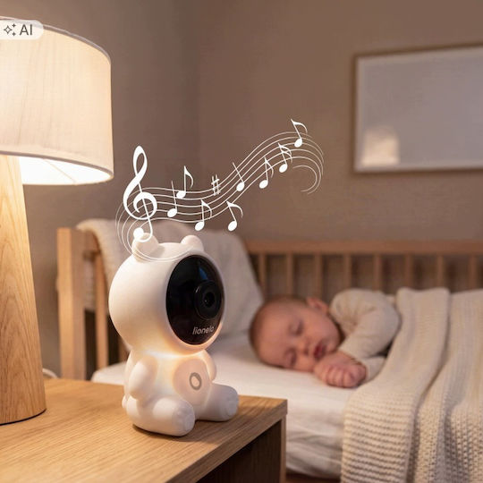Lionelo Babyline Smart Baby Monitor with Two-Way Audio & Lullabies & Melodies