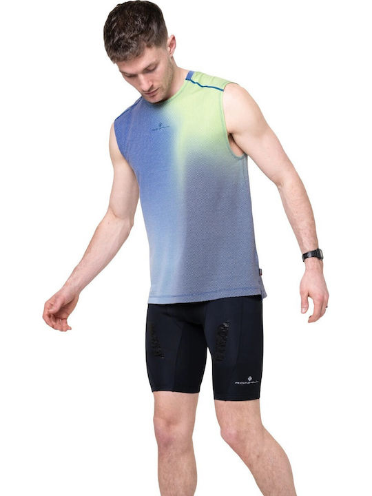 Tricou Sport Albastru cu Mânecă Scurtă