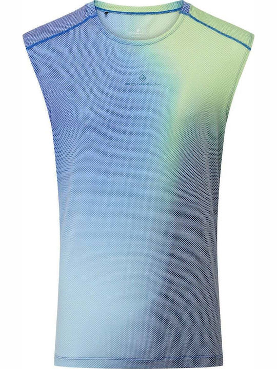 Tricou Sport Albastru cu Mânecă Scurtă