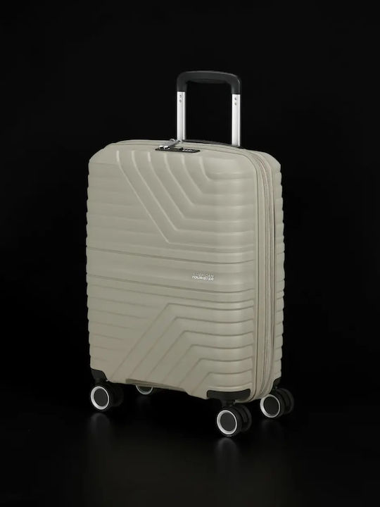 American Tourister Flytwist Valiză de Călătorie pentru Cabină, Rigidă, Bej, Înălțime 55 cm