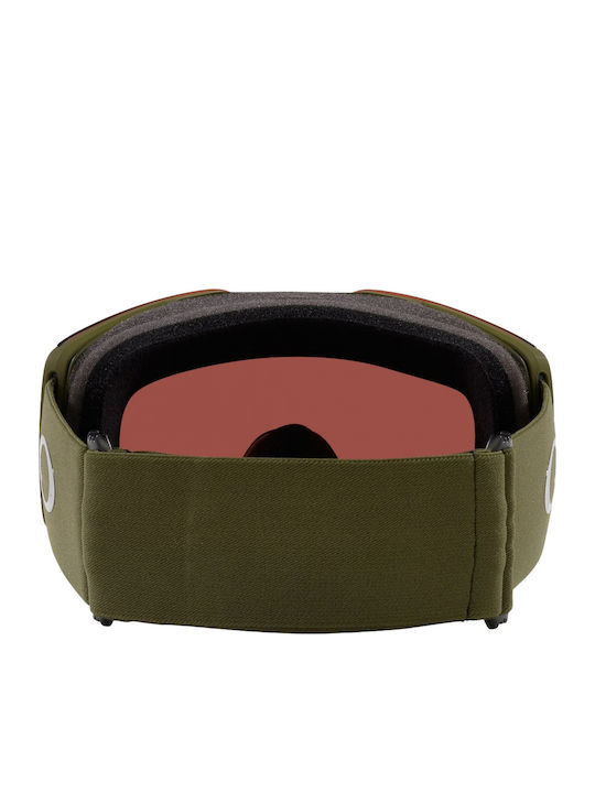 Oakley Ochelari de Schi și Snowboard pentru Adulți Verzi cu Lentilă Verde Fumurie