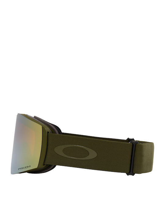 Oakley Ochelari de Schi și Snowboard pentru Adulți Verzi cu Lentilă Verde Fumurie