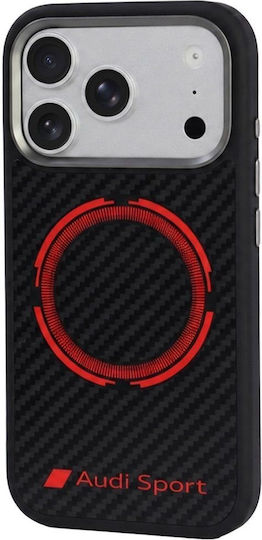 Audi Case RSQ Carbon Fiber Sport Red Circle MagSafe iPhone 18 Pro 17 Pro Black AUS-TPUPCMIP18P-RSQ/D5-BK