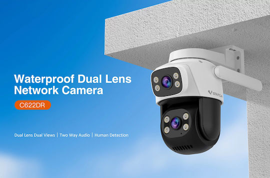 Vstarcam CS622DR IP Двойна IP Камера за Видеонаблюдение Wi-Fi 3+3MP Водоустойчива с Двупосочна Комуникация и 4mm Обектив