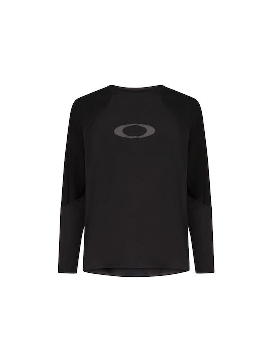 Oakley Tricou De Ciclism Mânecă Lungă Pentru Bărbați Negru
