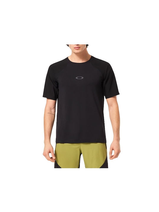 Oakley Мъжка Къс Ръкав Колоездене Блуза Черна