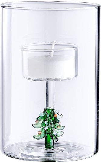 Butlers Christmas Glass Candlestick 8 cm (Miscellaneous Designs)