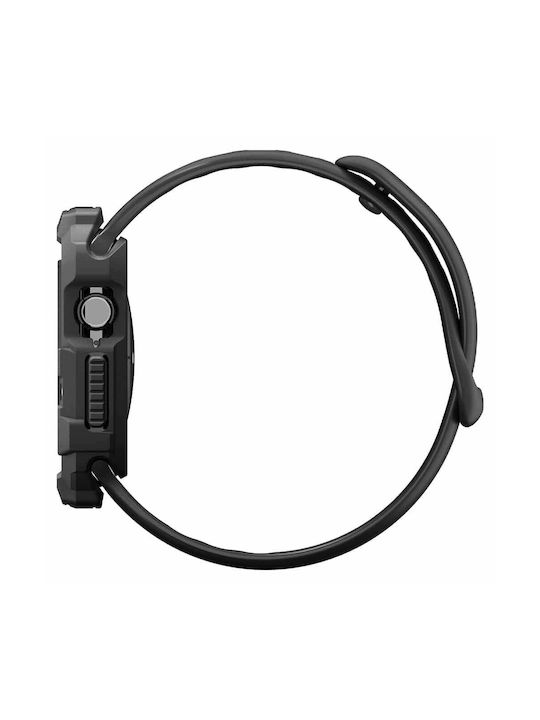 Spigen Rugged Armor Silikonhülle in Schwarz für Apple Watch 12 46 mm