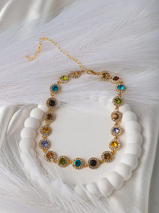 Choker Επιχρυσωμένο με Ζιργκόν