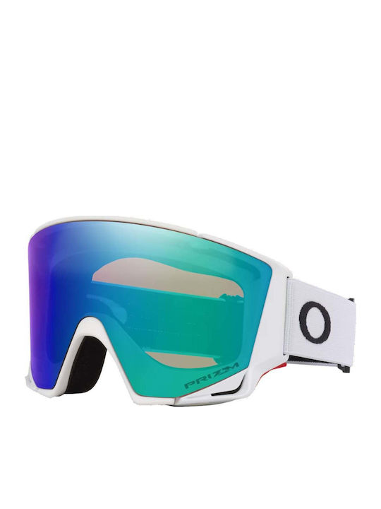 Oakley M Snow Ochelari de Schi și Snowboard pentru Adulți Albi cu Lentilă Roz