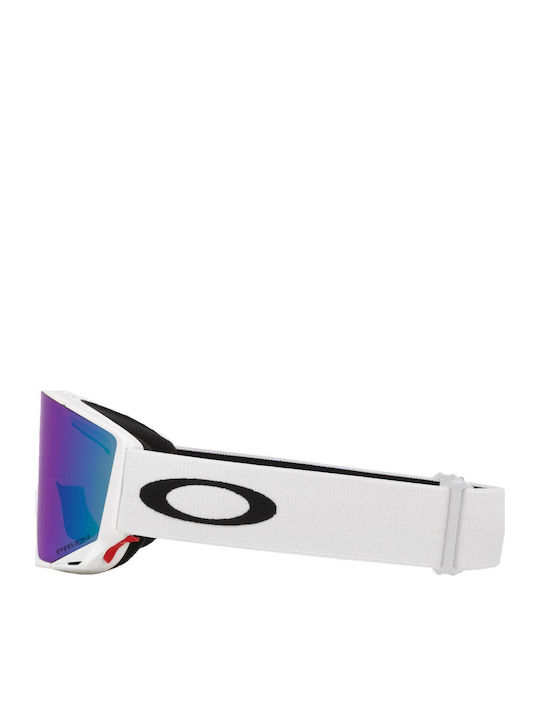 Oakley Mască de Schi și Snowboard pentru Adulți Albă cu Lentilă Roz