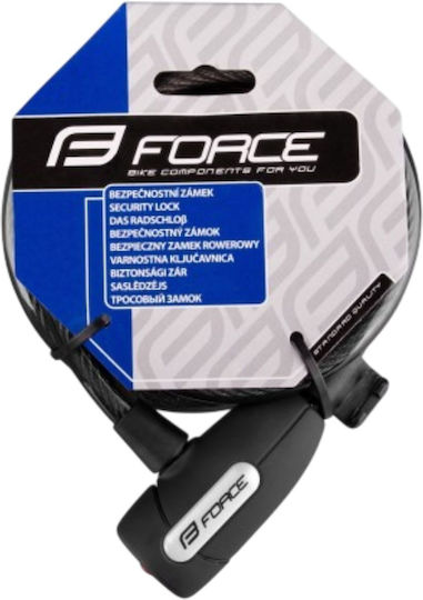 Force Lux Spiral Bicycle Lock 180 Cm/12 Mm