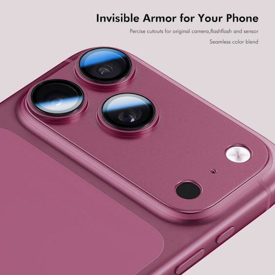 Iphone 18 Pro Max Enkay Anti-reflection Camera Lens Frosted Armor Aluminium Alloy Tempered Glass Film Light Blue