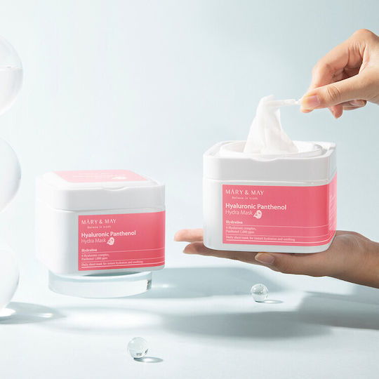 Mary&may Hyaluronic Panthenol Hydra Μάσκα Προσώπου 30τμχ