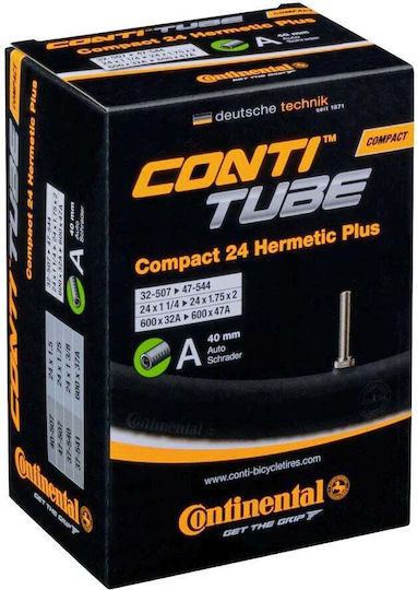 Cameră de Bicicletă Continental Compact 24 Hermetic Plus 32 47-507 544 24x1 1/4–1.75x2 A40