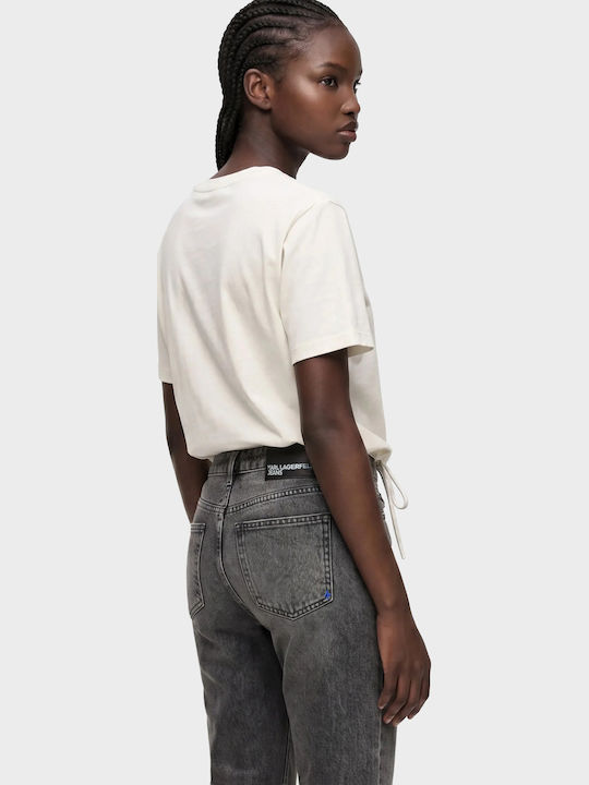Γυναικείο Crop T-shirt Ecru