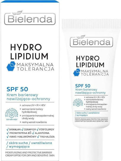 Bielenda Hydrolipidium Light Ενυδατική & Αναπλαστική Κρέμα Προσώπου Ημέρας με SPF50 30ml