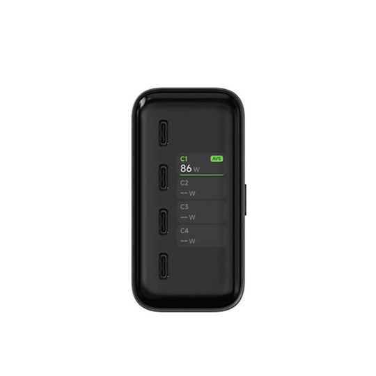 Satechi GaN Charging Station with 4 USB-C Ports 140W Power Delivery in Black (Chargeview)
