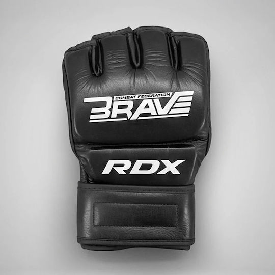 RDX Γάντια ΜΜΑ Δερμάτινα Μαύρα
