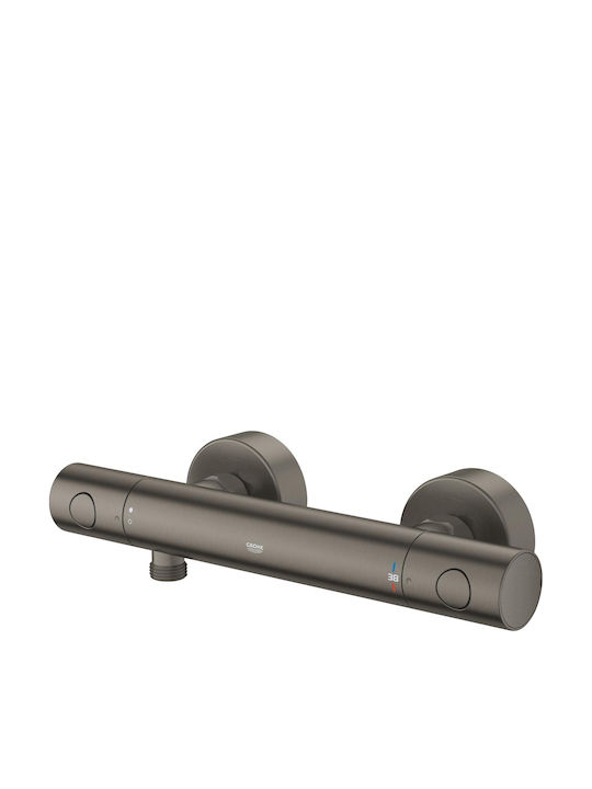 Grohe 800 Αναμεικτική Μπαταρία Ντουζιέρας Θερμοστατική Γκρι Grohe 800 Αναμεικτική Μπαταρία Ντουζιέρας Θερμοστατική Γκρι
