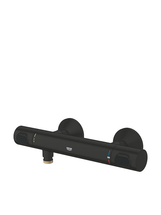 Grohe Precision Flow Αναμεικτική Μπαταρία Ντουζιέρας Θερμοστατική Μαύρη Grohe Precision Flow Αναμεικτική Μπαταρία Ντουζιέρας Θερμοστατική Μαύρη