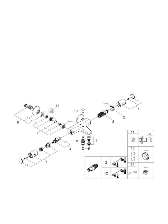 Grohe Precision Start Einhebel-Badewannenarmatur Schwarz