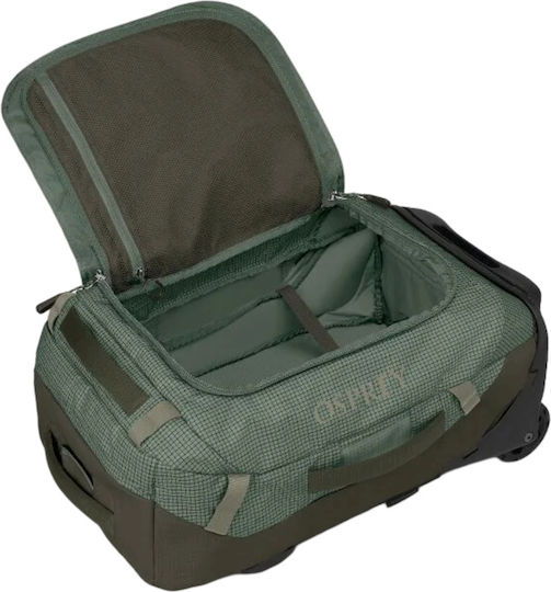 Osprey Duffel 40 Bag Geantă de Voiaj Verde cu Roți din Material Textil
