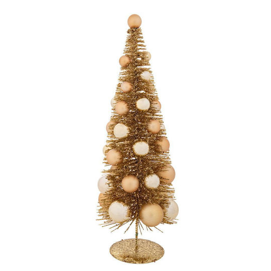 Weihnachtlicher Metall-Deko-Baum 50 cm Verziert Gold Weihnachtlicher Metall-Deko-Baum 50 cm Verziert Gold