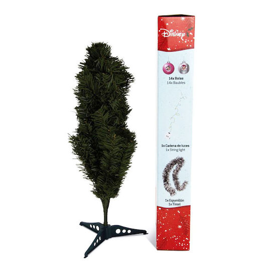 Illuminated Christmas Decorative Plastic Tree 60 cm Battery-Powered Adorned