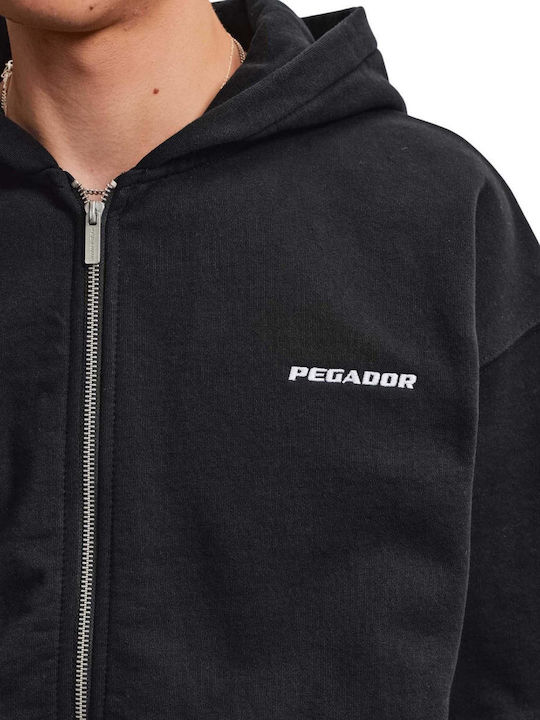 Schwarze Kapuzenjacke