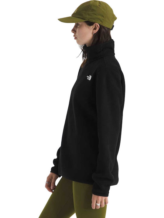 Glacier Damen Bluse mit Reißverschluss Schwarz