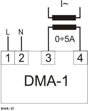 F&F Digital Single-Phase Electrical Panel Ammeter DMA-1T