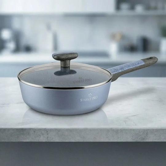 Starke Pro Doppelpfanne aus Aluminium mit Deckel 24 cm