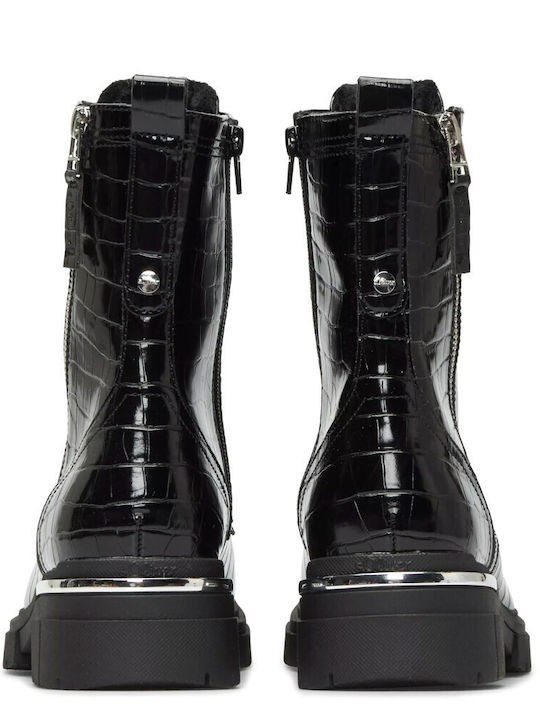 Damen-Kampfstiefel Schwarz