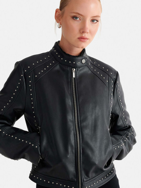 Γυναικείο Biker Jacket Μαύρο
