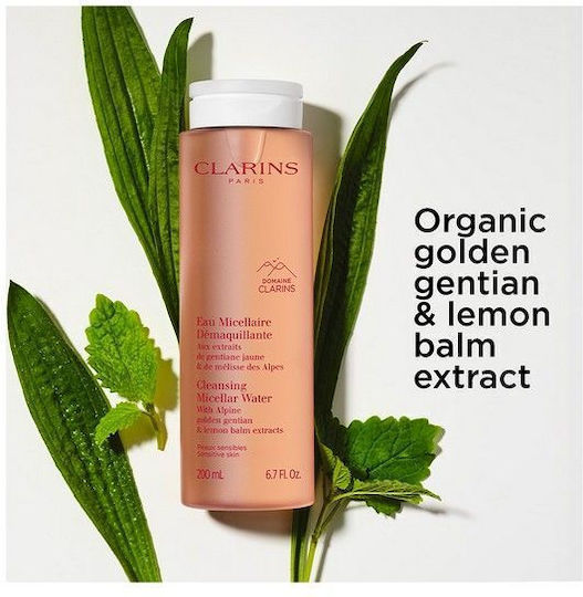 Clarins Micellar Wasser Make-up-Entferner Gesichts mit Beruhigung und Kontrolle der Fettigkeit 200ml