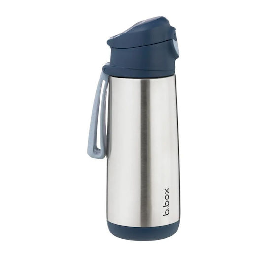 B.Box Stainless Steel Thermos Bottle BPA Free 500ml Midnight with Handle