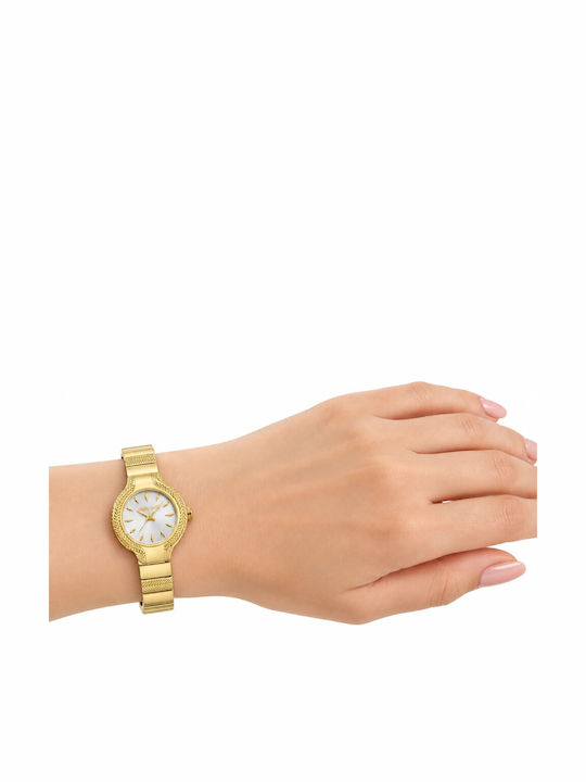 24mm Women's Battery-Powered Watch with Gold Stainless Steel Bracelet