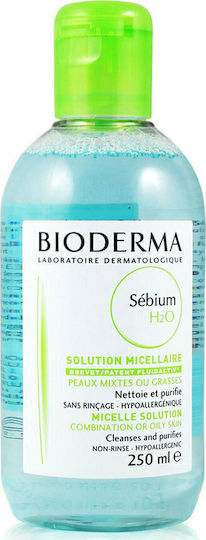 Bioderma Sebium H2o Apă Micelară Demachiant Față pentru Controlul Sebumului & Împotriva Imperfecțiunilor 250ml