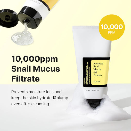 Cosrx Advanced Snail Mucin Power Gel De Curățare a Feței cu Acțiune de Hidratare și Controlul Sebumului 150ml